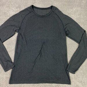 Lululemon Metal Vent Tech Shirt Men's Large Gray Long Sleeve Gym Running Base